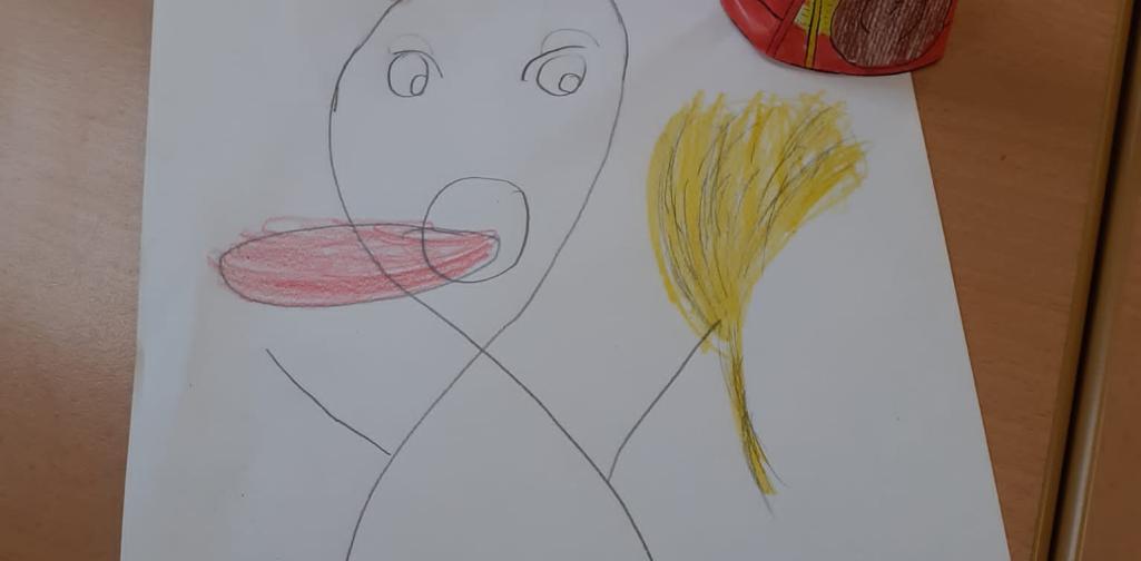 aus der Zahl 8 wurde ein Krampus gezeichnet