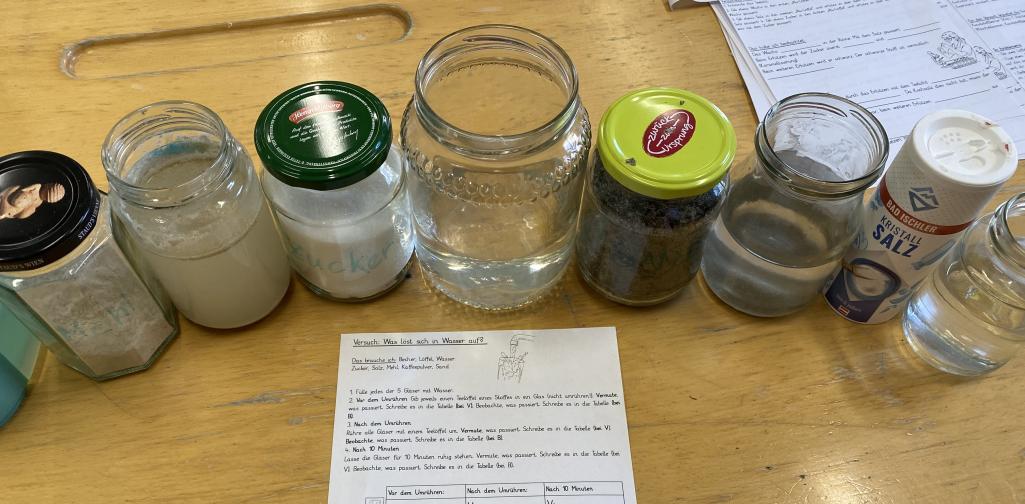 Versuch 5 Versuchsaufbau mit Dokumentationsblatt