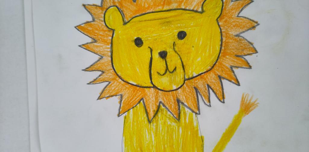 Zeichnen 1 Kinderzeichnung eines Löwens
