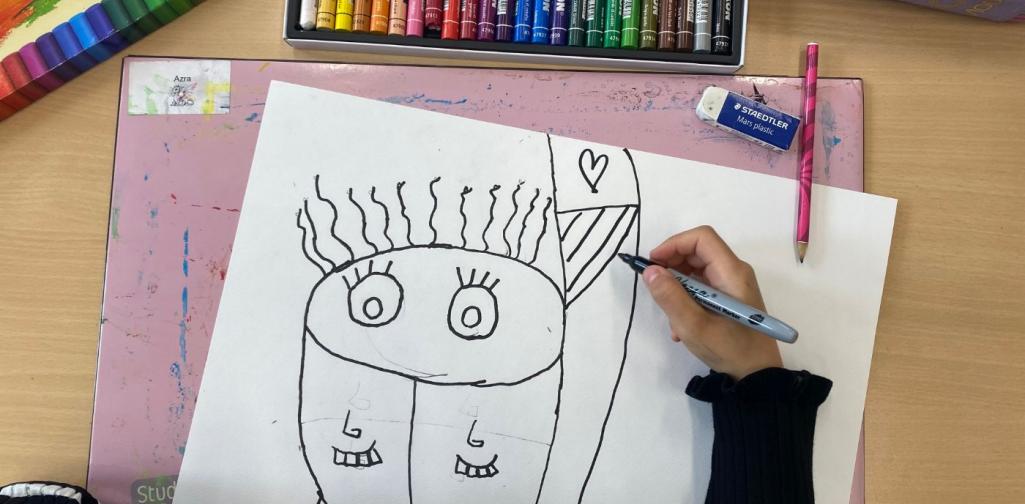 Vorlage wird gerade gemalen