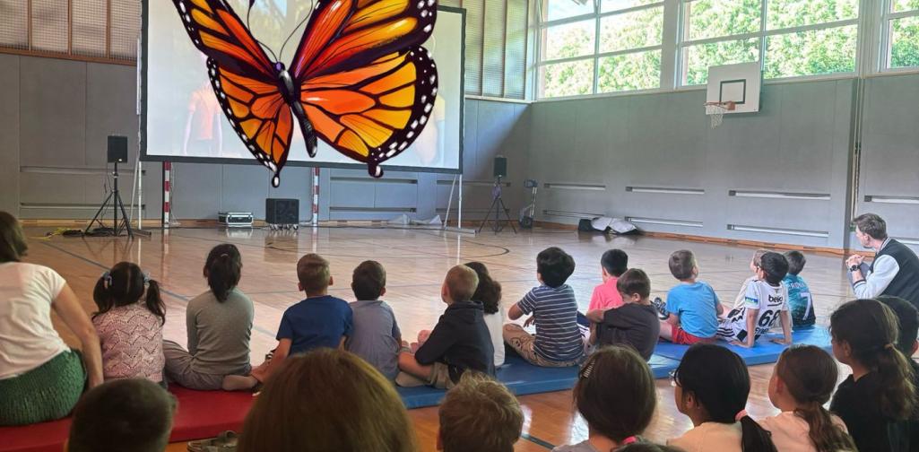 Kinder sehen sich einen Kinofilm an